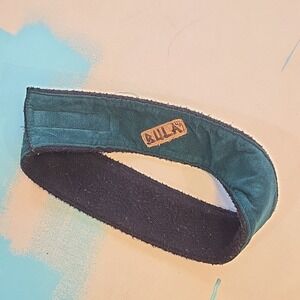 VTG BULA Headband Green Fleece Velcro Adjustable Ski Snowboard Made in USA 1980s